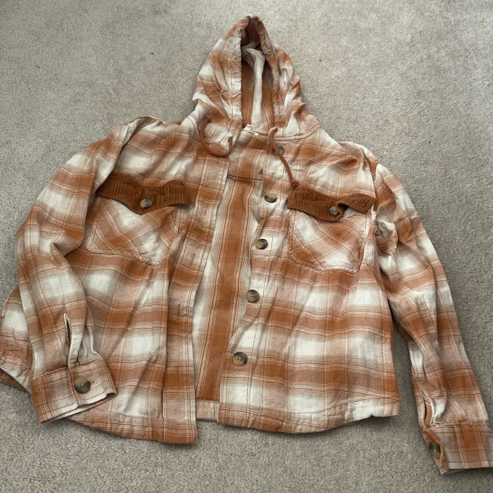 Maurice’s plaid shirt